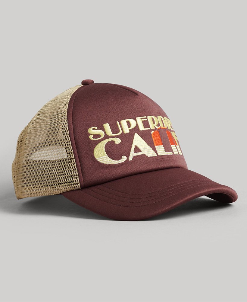 czapka vintage trucker w kolorze brązowym z cykorią i kawą