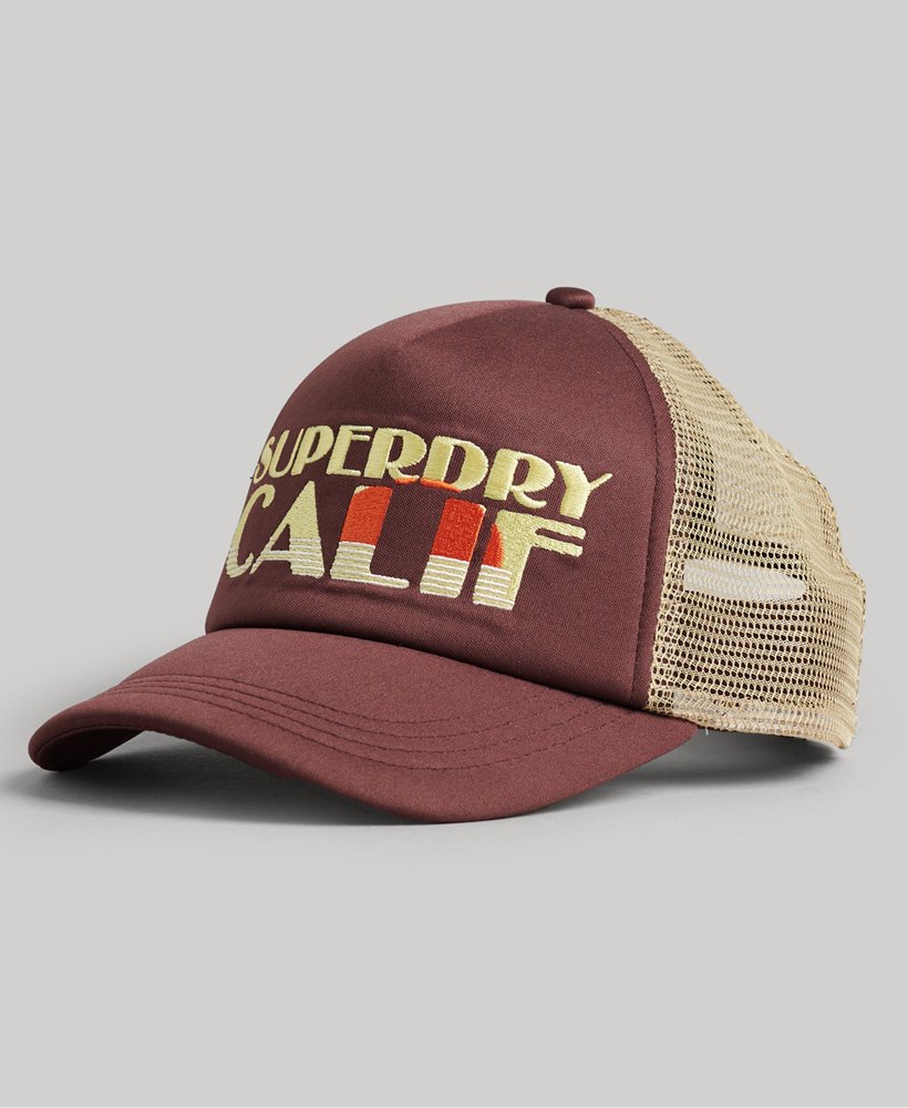 czapka vintage trucker w kolorze brązowym z cykorią i kawą