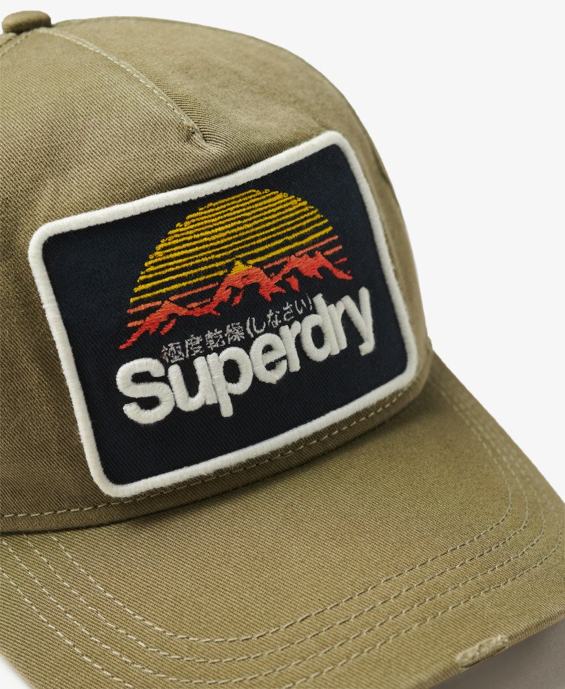 czapka typu trucker z grafiką w kolorze khaki