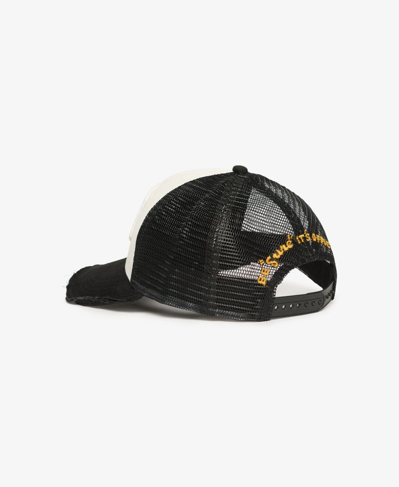 czapka typu trucker z siateczki w kolorze czarnym