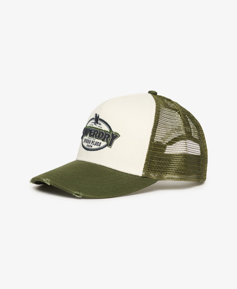 czapka typu trucker z siateczki w kolorze zieleni wojskowej