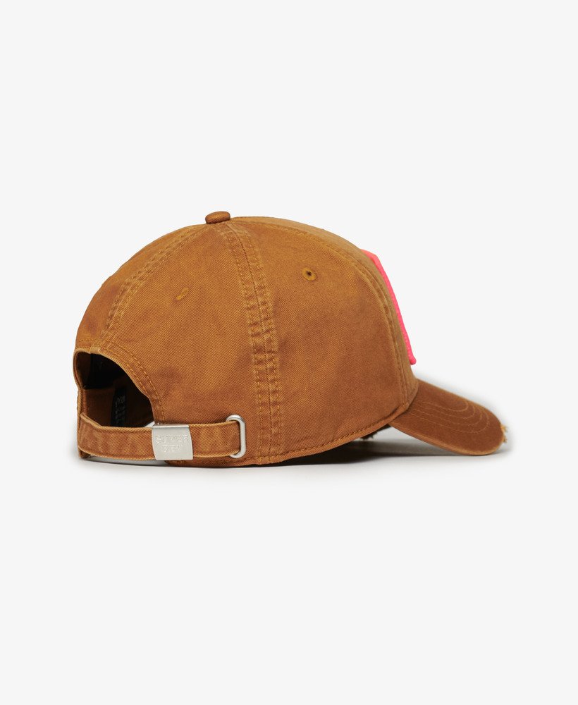 czapka typu trucker z grafiką w kolorze denim co tobacco brown