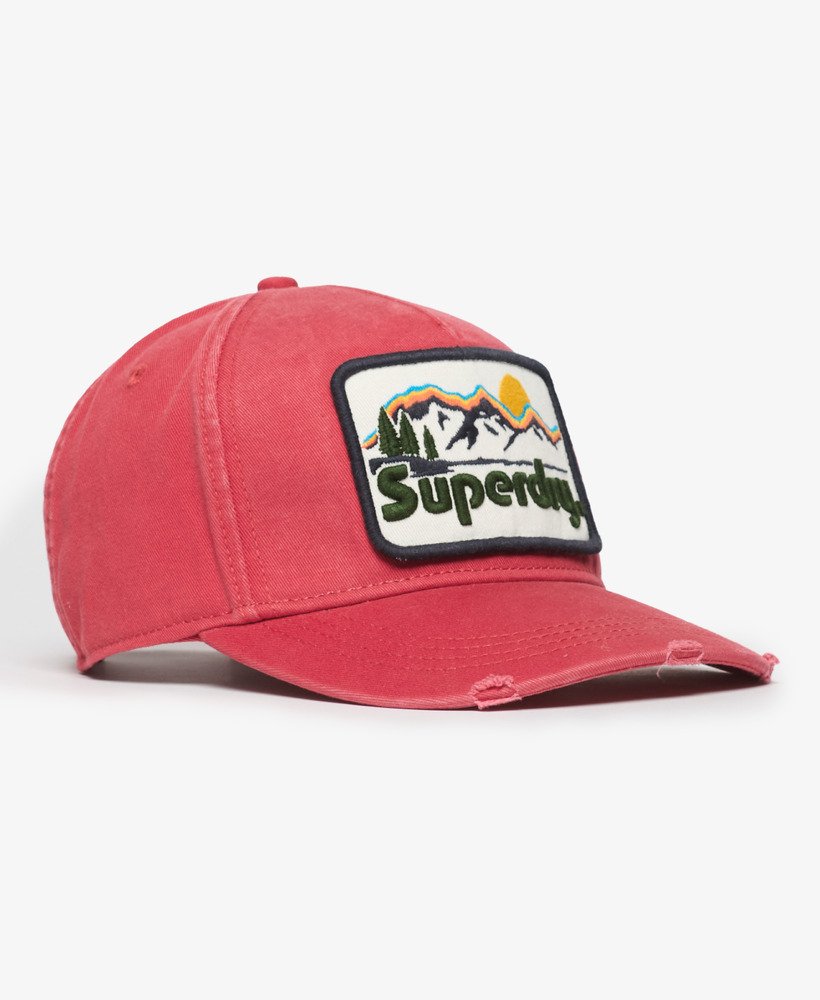 czapka typu trucker z grafiką w kolorze czerwonym