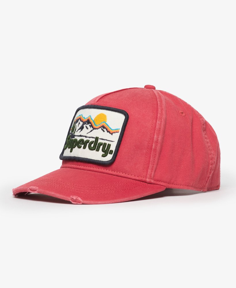 czapka typu trucker z grafiką w kolorze czerwonym