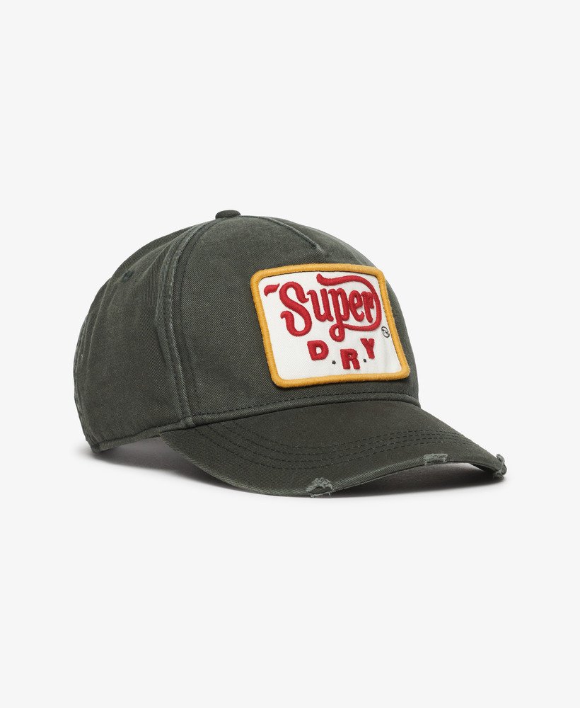 czapka typu trucker z grafiką w kolorze khaki green