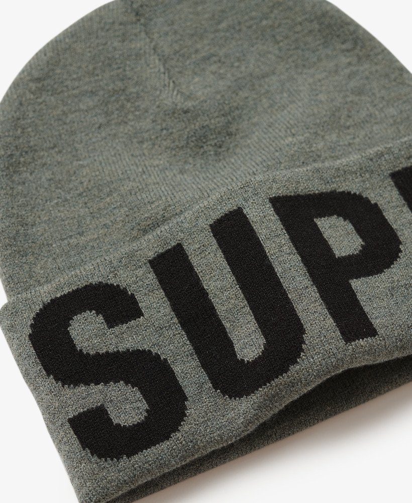 markowa dzianinowa czapka beanie w kolorze rock grey marl