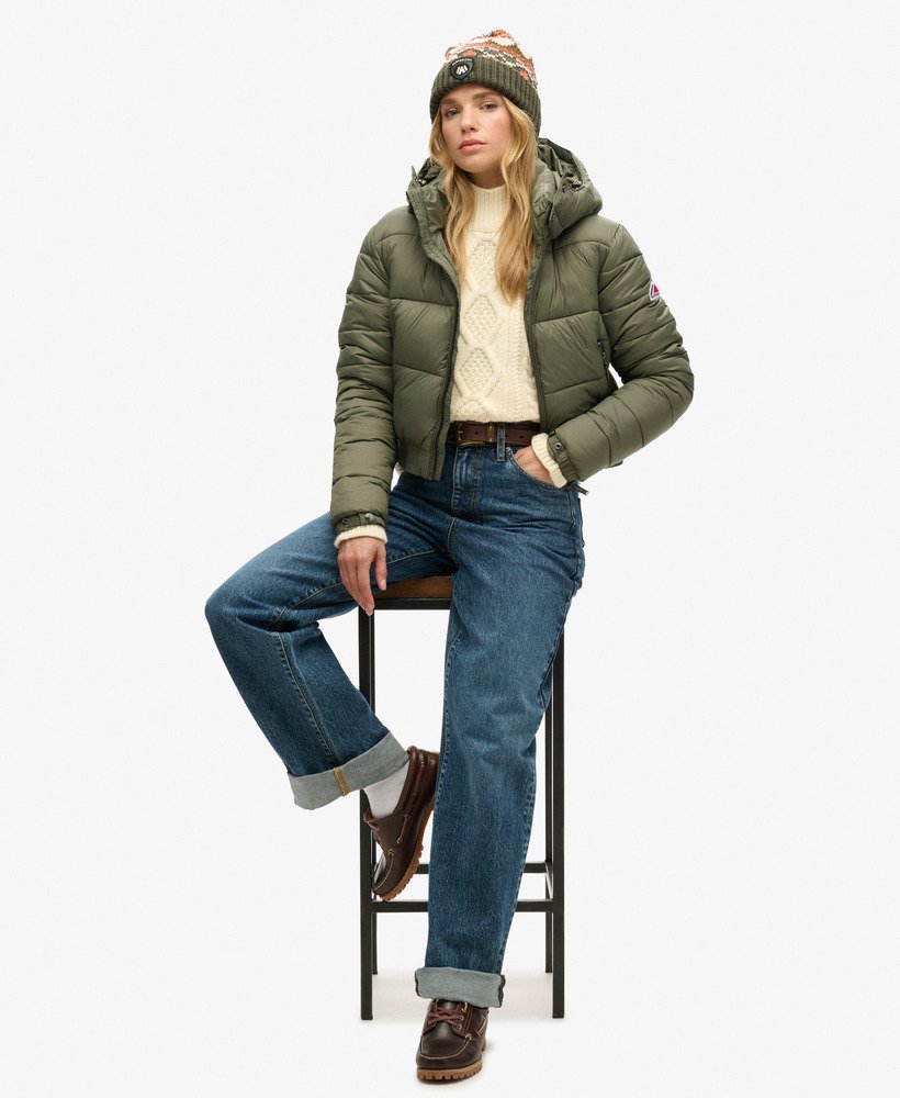 czapka beanie apres ski w kolorze khaki w stylu fairisle