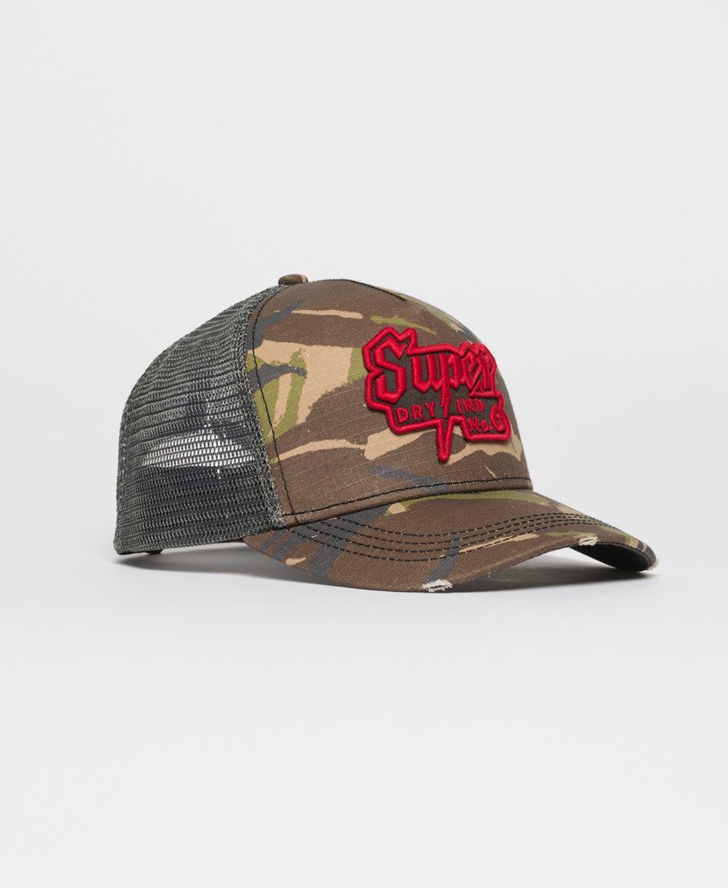 czapka typu trucker z daszkiem dirt road w kolorze para camo