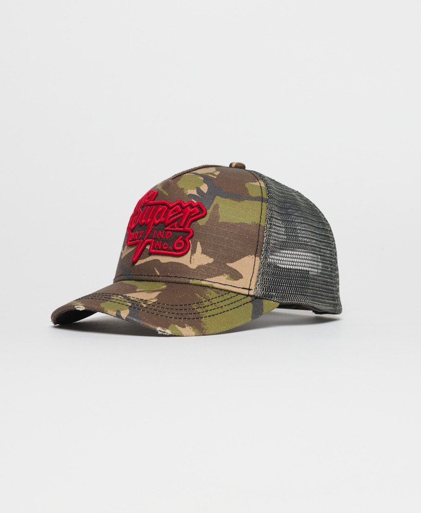 czapka typu trucker z daszkiem dirt road w kolorze para camo