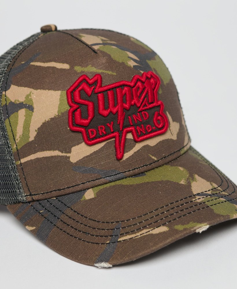 czapka typu trucker z daszkiem dirt road w kolorze para camo