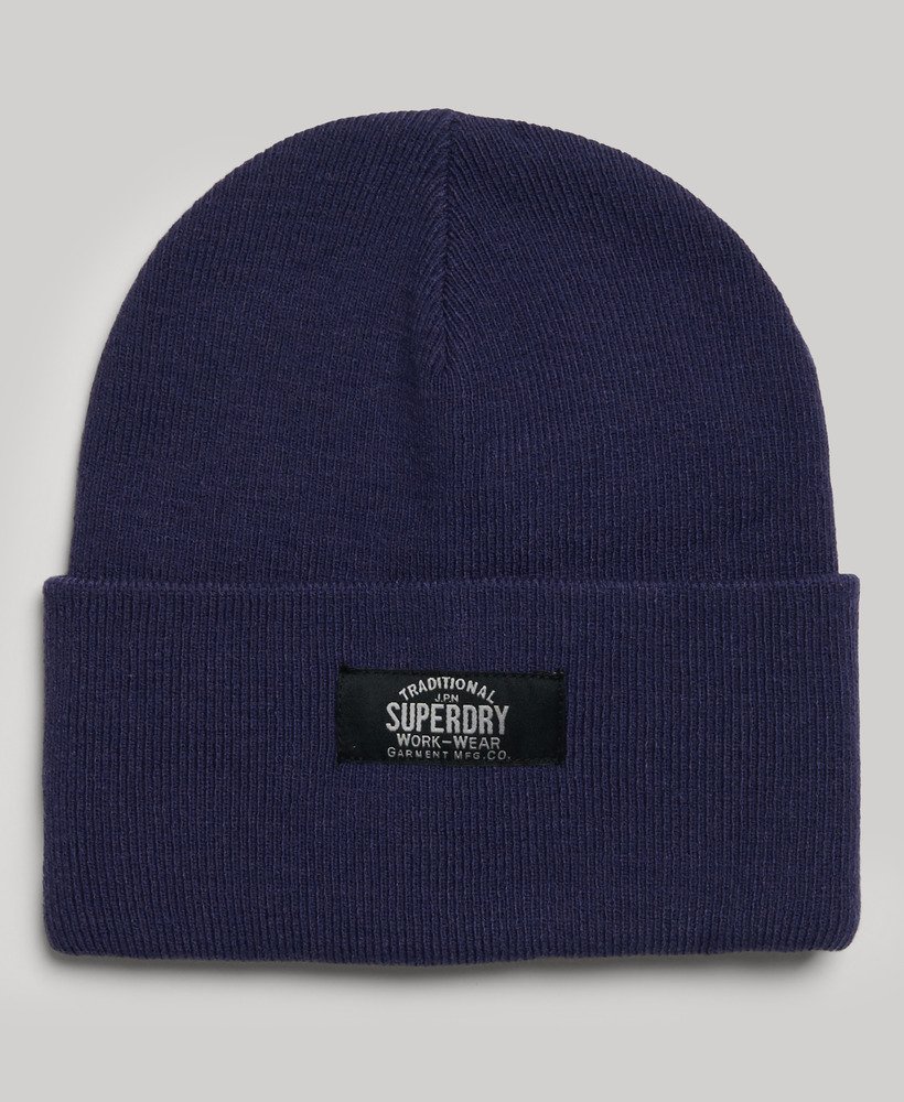 klasyczna dzianinowa czapka w kolorze patriot blue