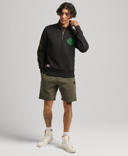 bluza polarowa city college half zip w kolorze czarnym