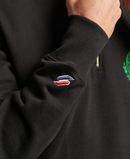 bluza polarowa city college half zip w kolorze czarnym