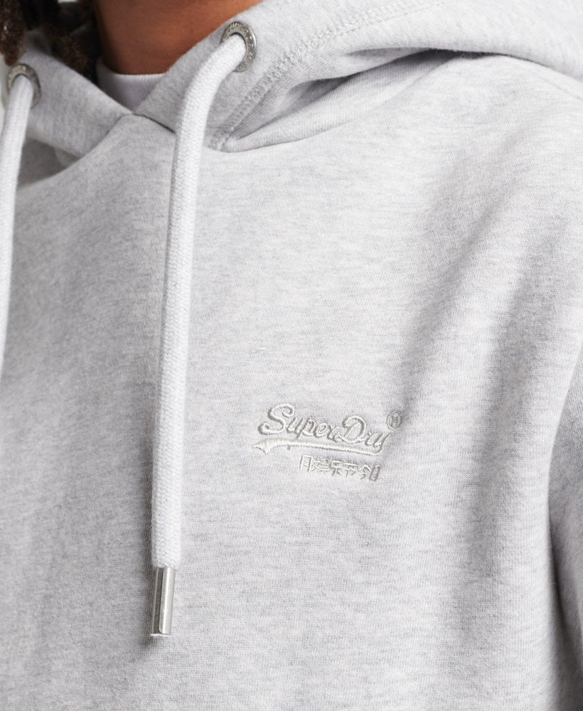 bluza z kapturem essential z bawełny organicznej w kolorze glacier grey marl