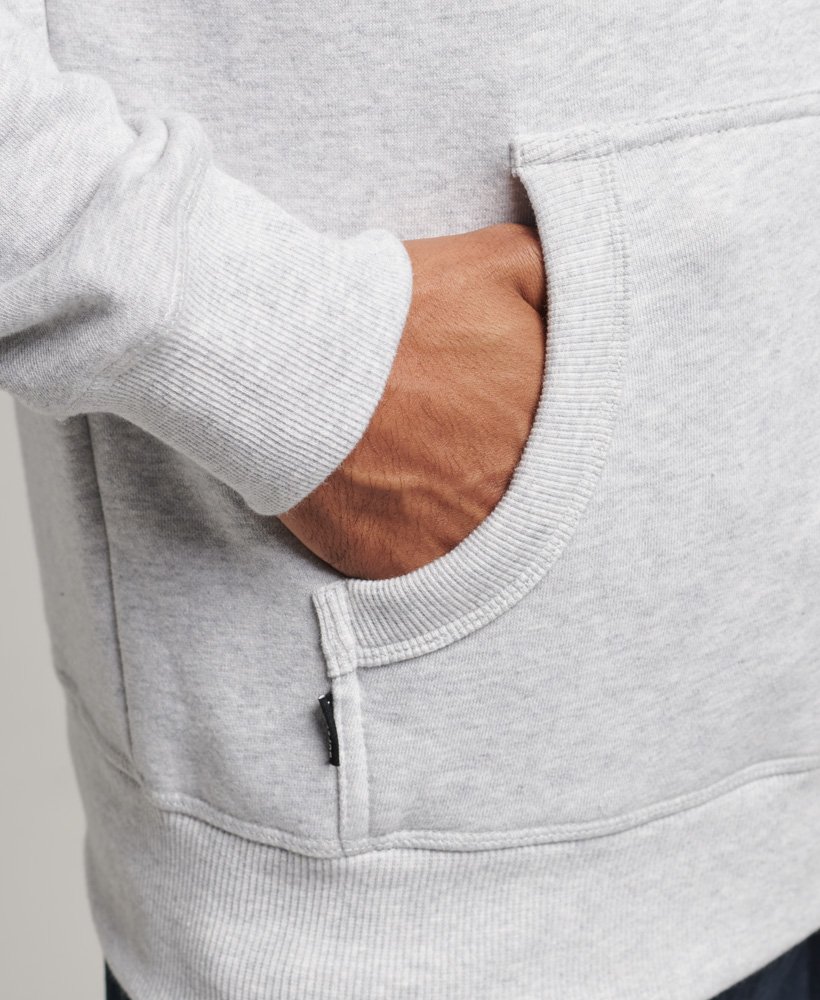 bluza z kapturem essential z bawełny organicznej w kolorze glacier grey marl