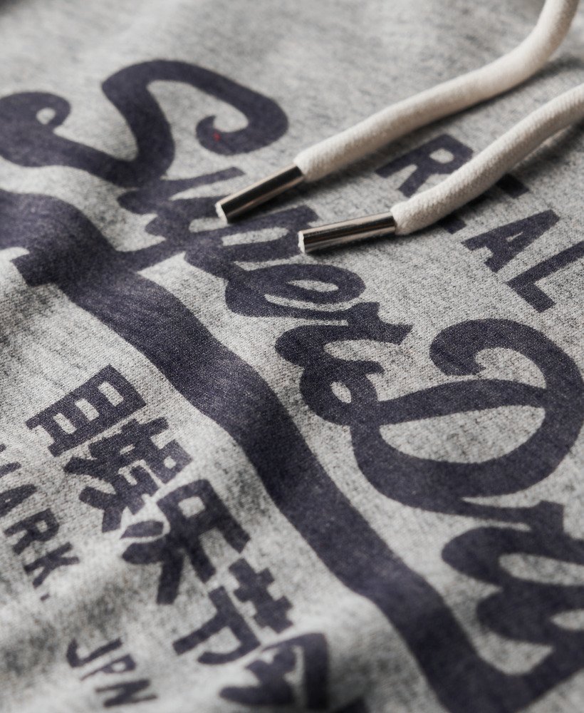 bluza z kapturem vintage logo w kolorze athletic grey marl