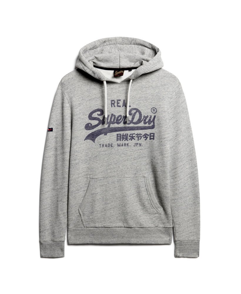 bluza z kapturem vintage logo w kolorze athletic grey marl