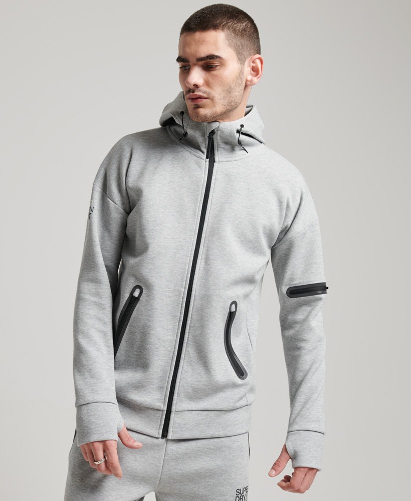 bluza z kapturem gymtech w kolorze szary melanŻ