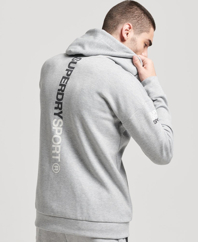 bluza z kapturem gymtech w kolorze szary melanŻ