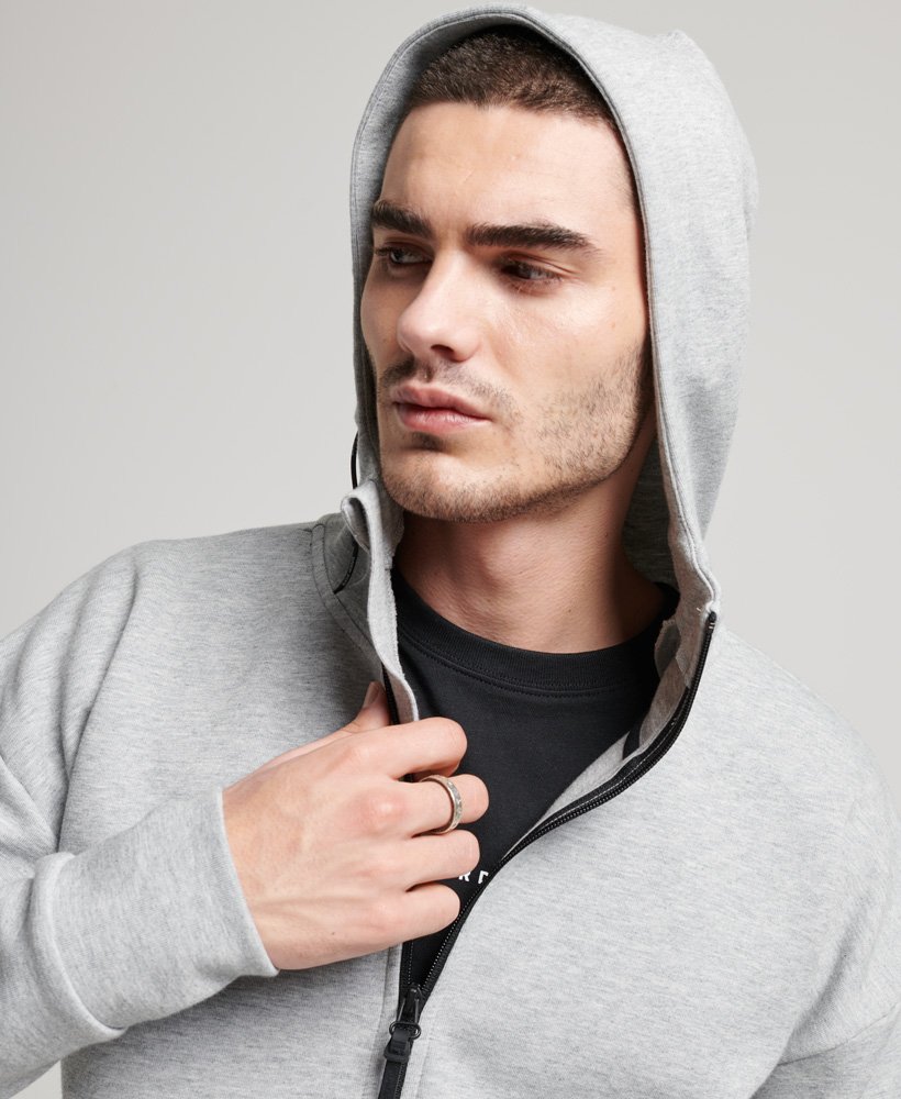 bluza z kapturem gymtech w kolorze szary melanŻ