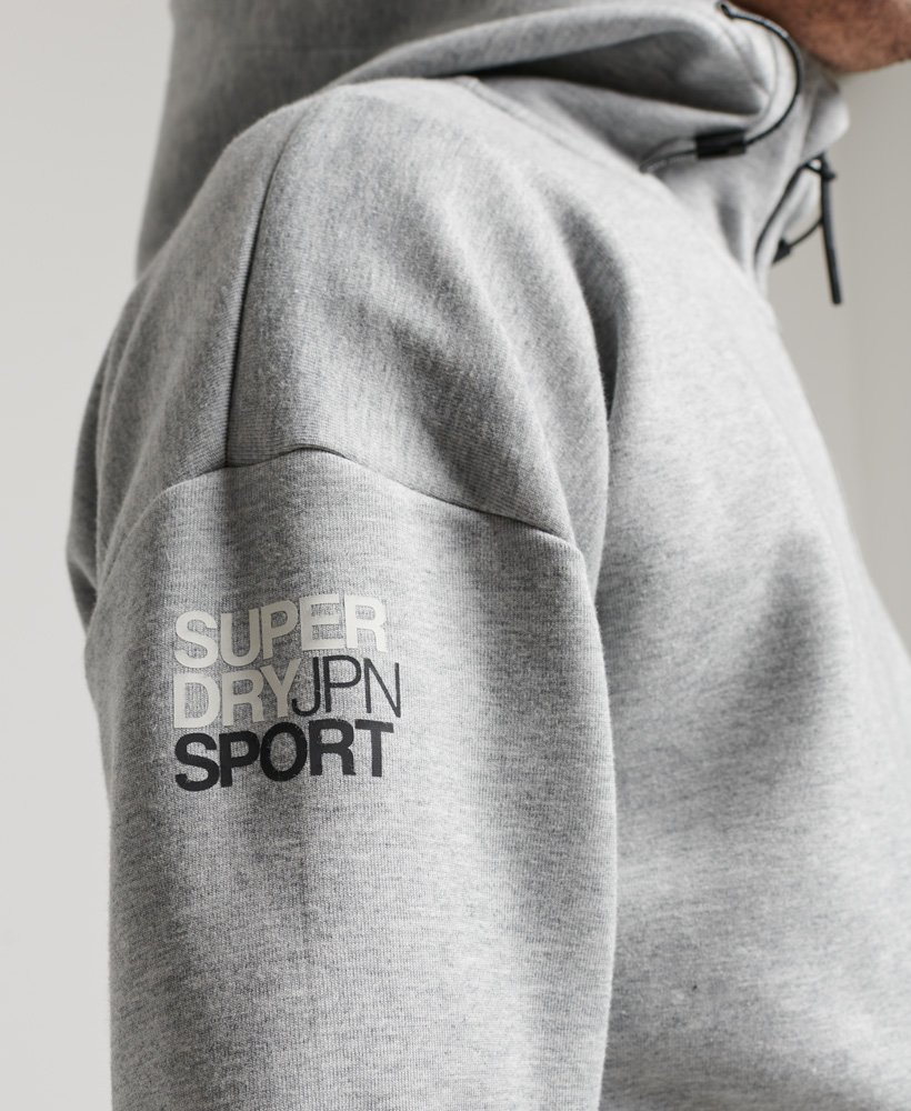 bluza z kapturem gymtech w kolorze szary melanŻ