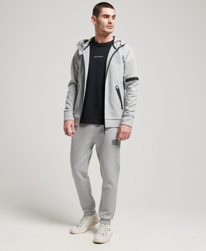 bluza z kapturem gymtech w kolorze szary melanŻ