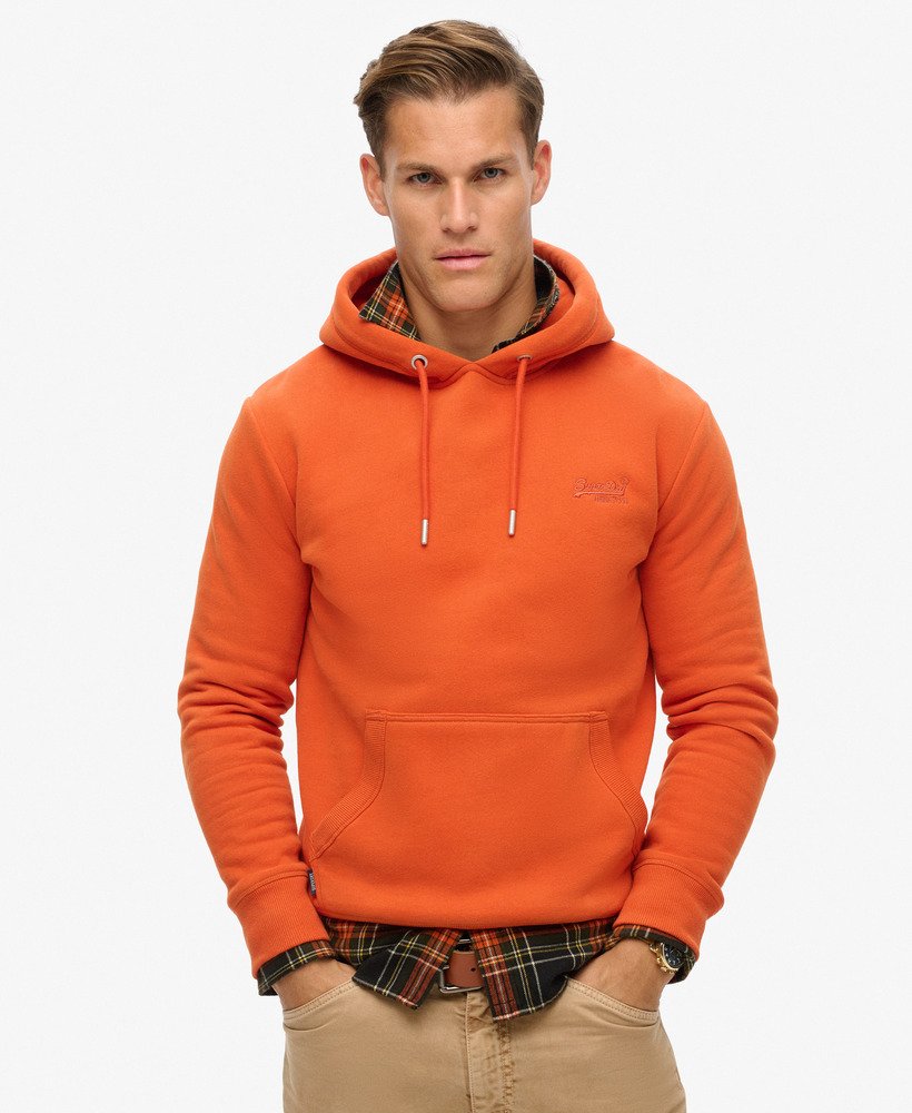 bluza z kapturem essential logo w kolorze denim co rust orange