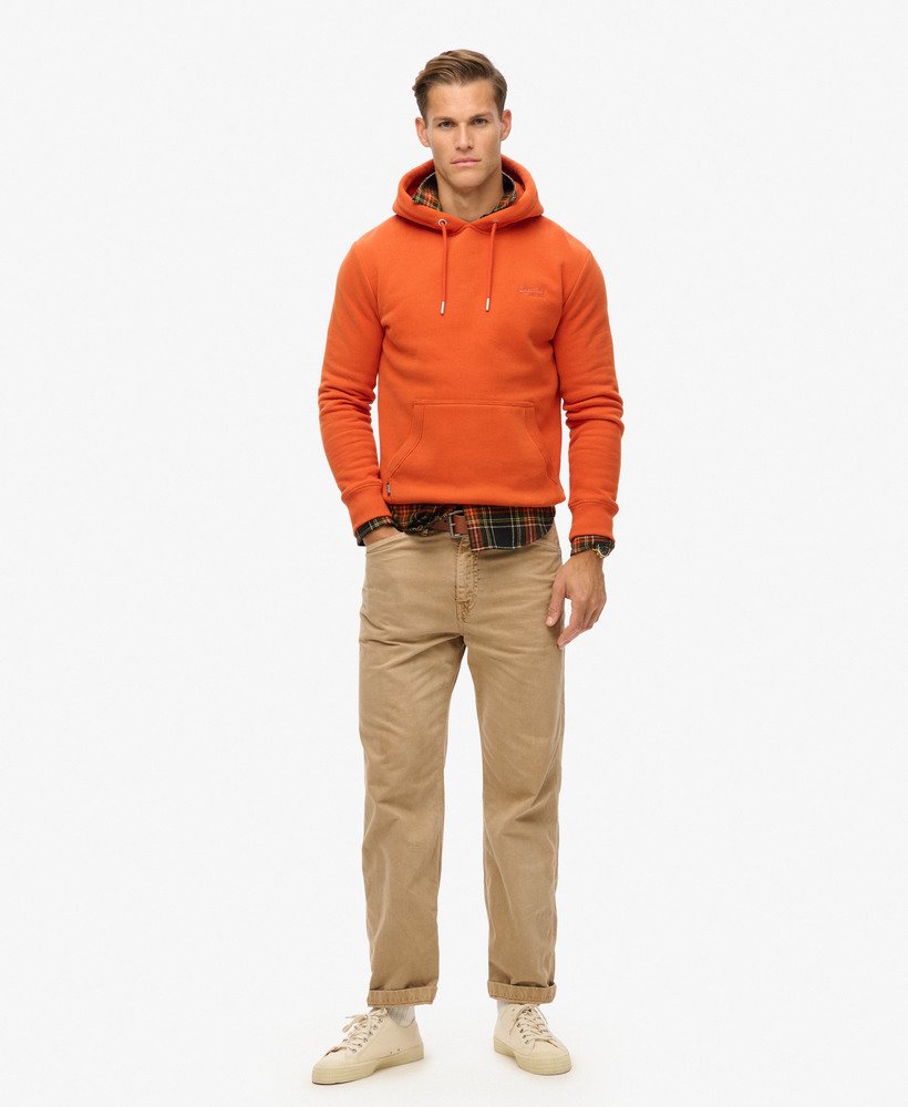bluza z kapturem essential logo w kolorze denim co rust orange