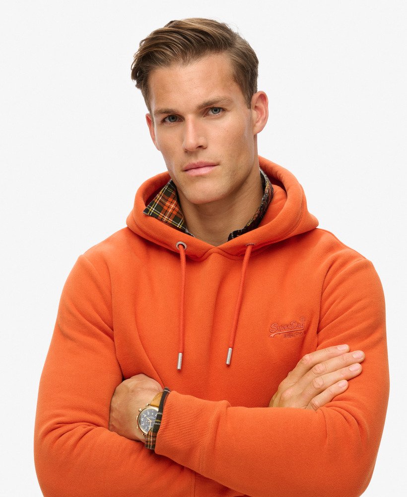bluza z kapturem essential logo w kolorze denim co rust orange