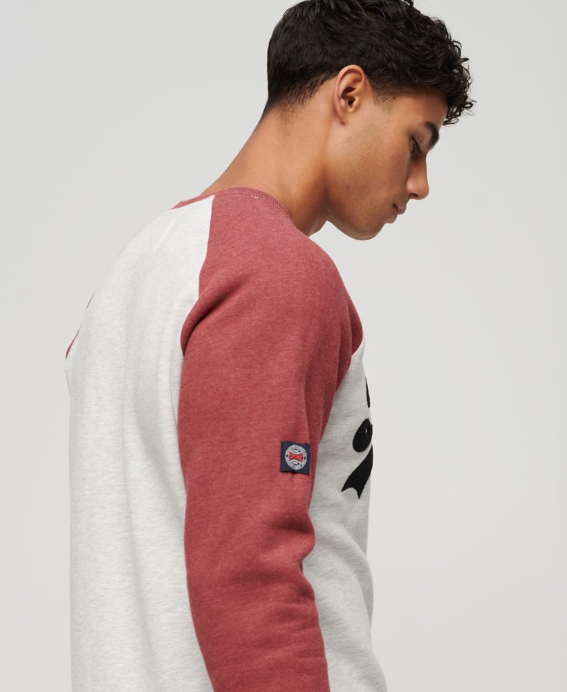 bluza z okrągłym dekoltem athletic vintage z logo w kolorze glacier grey marlrhubarb marl