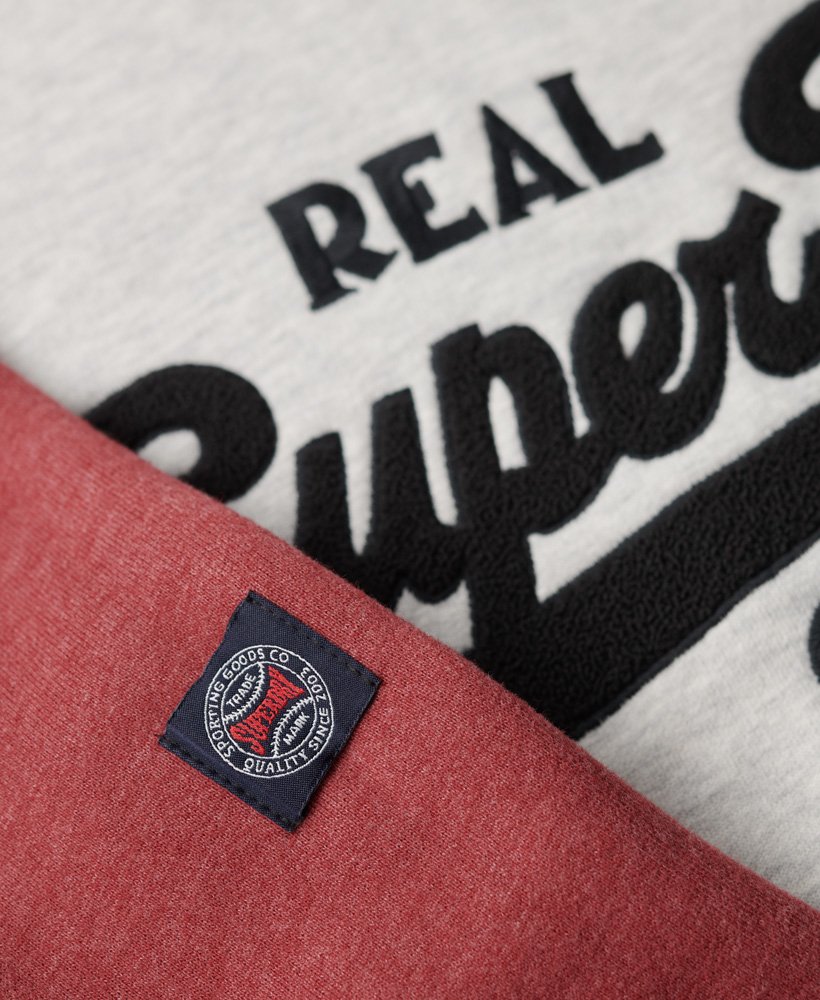bluza z okrągłym dekoltem athletic vintage z logo w kolorze glacier grey marlrhubarb marl
