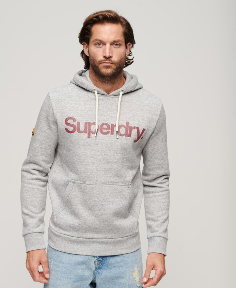 klasyczna bluza z kapturem core logo w kolorze athletic grey marl