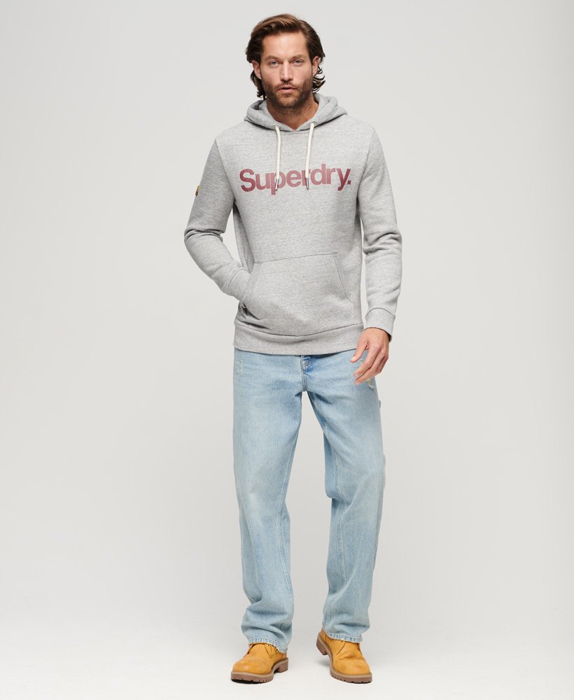 klasyczna bluza z kapturem core logo w kolorze athletic grey marl