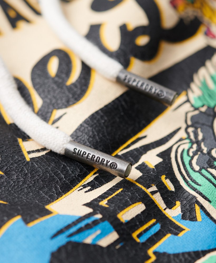 japońska bluza z kapturem z logo vintage w kolorze bogatego grafitu