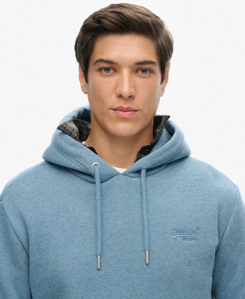 bluza z kapturem essential logo w kolorze bluestone blue marl