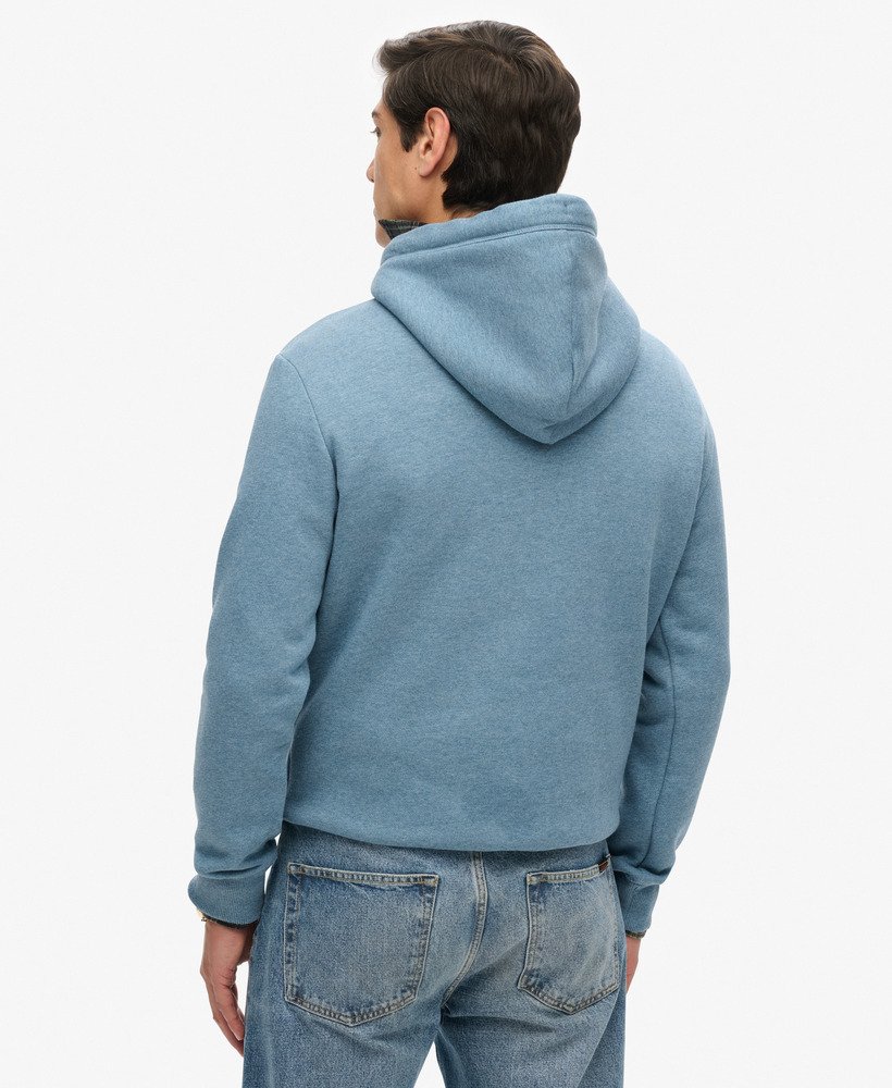 bluza z kapturem essential logo w kolorze bluestone blue marl