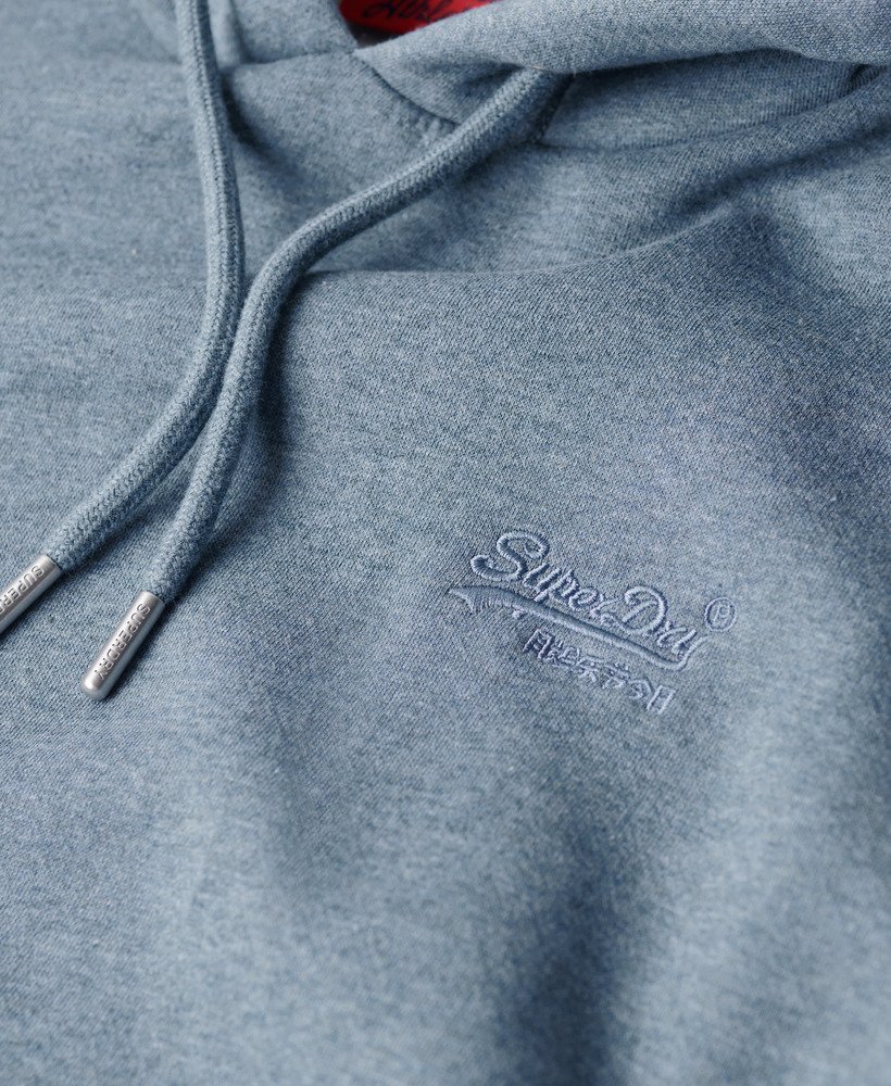 bluza z kapturem essential logo w kolorze bluestone blue marl