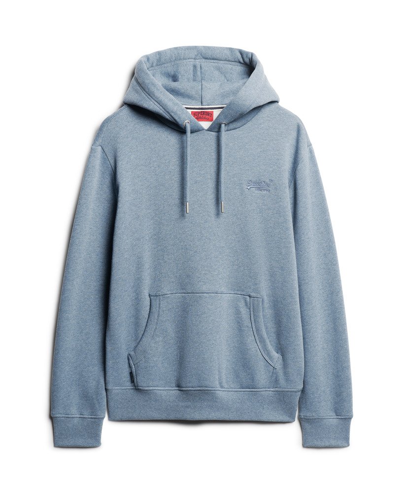 bluza z kapturem essential logo w kolorze bluestone blue marl