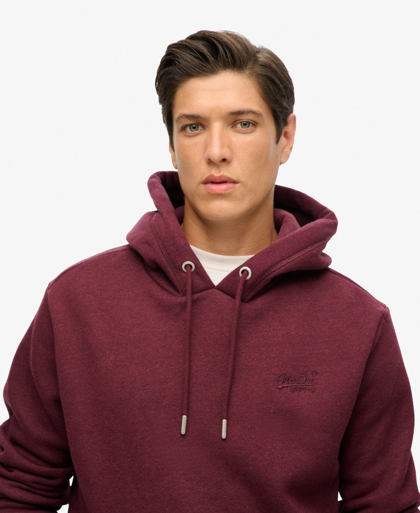 bluza z kapturem essential logo w kolorze bordowym i melanżowym