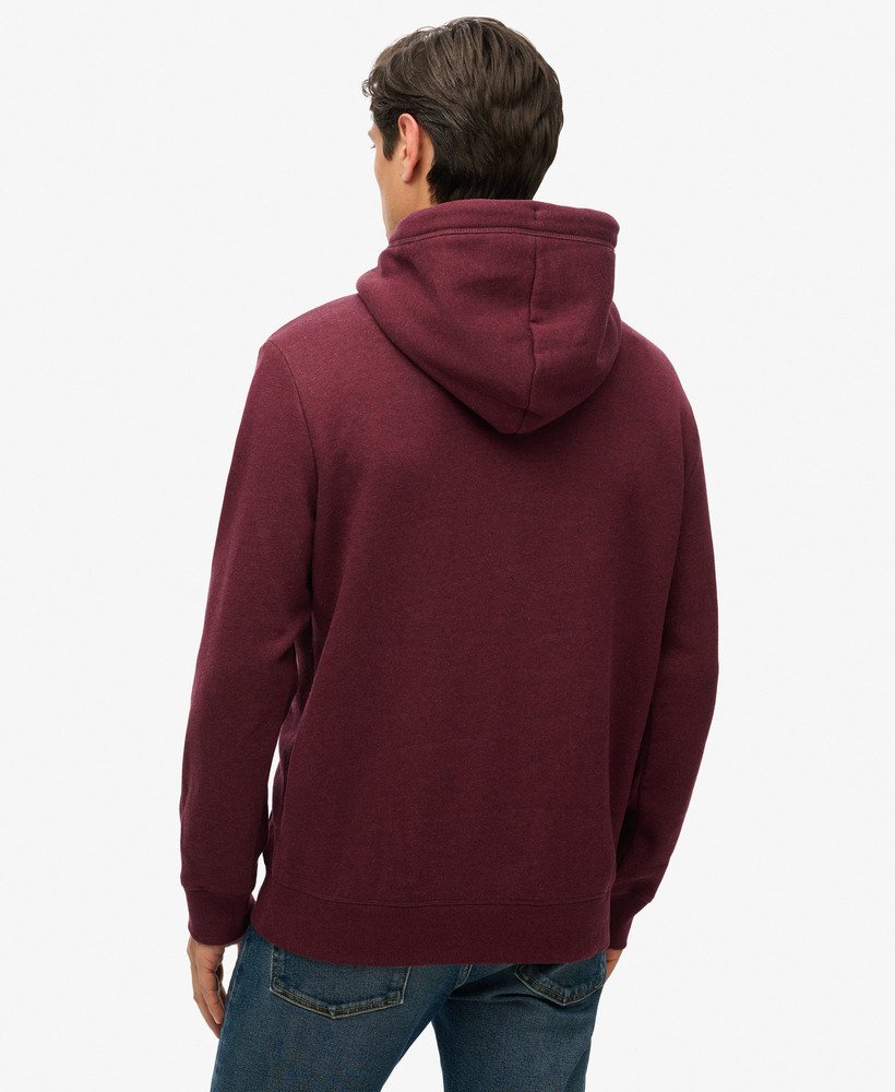 bluza z kapturem essential logo w kolorze bordowym i melanżowym