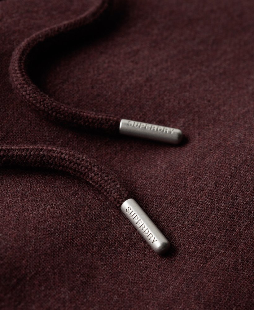 bluza z kapturem essential logo w kolorze bordowym i melanżowym