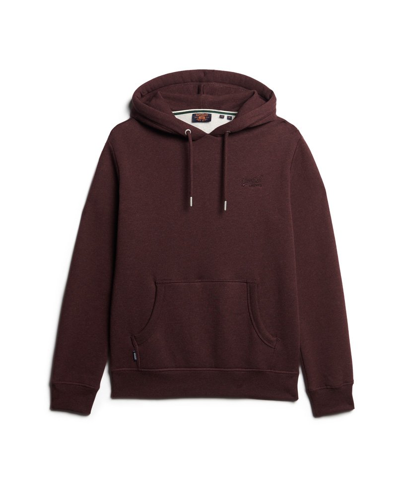 bluza z kapturem essential logo w kolorze bordowym i melanżowym