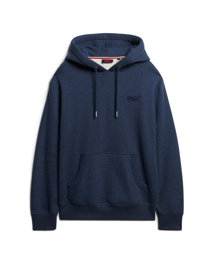 bluza z kapturem essential logo w kolorze vintage granatowym i melanżowym