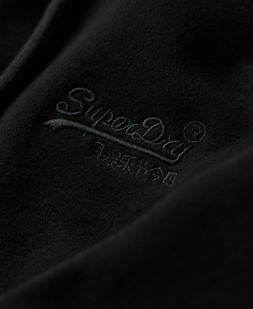 bluza z kapturem essential logo zapinana na zamek w kolorze czarnym