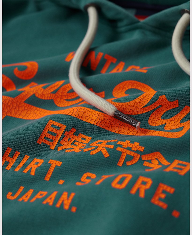 bluza z kapturem neon vintage logo w kolorze hydro blue
