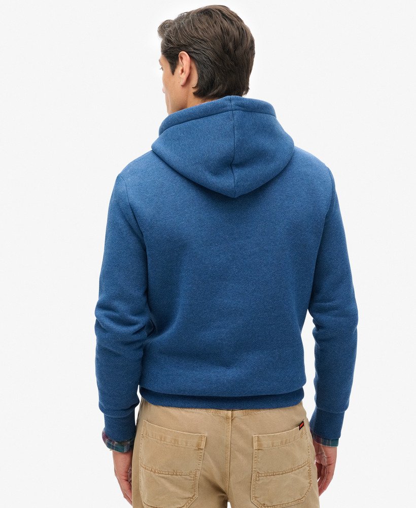 bluza z kapturem tonal vintage logo w jasnoniebieskim kolorze melanżowym