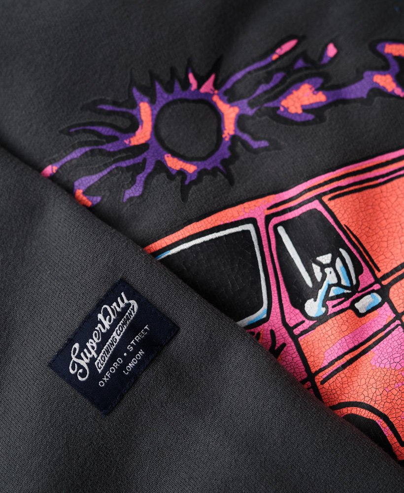 bluza z grafiką motor retro w kolorze mid grey