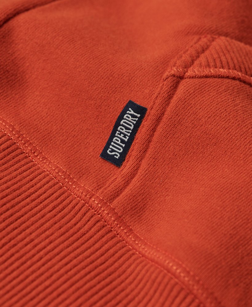 bluza z kapturem essential logo na zamek w kolorze rdzawo-pomarańczowym denim co