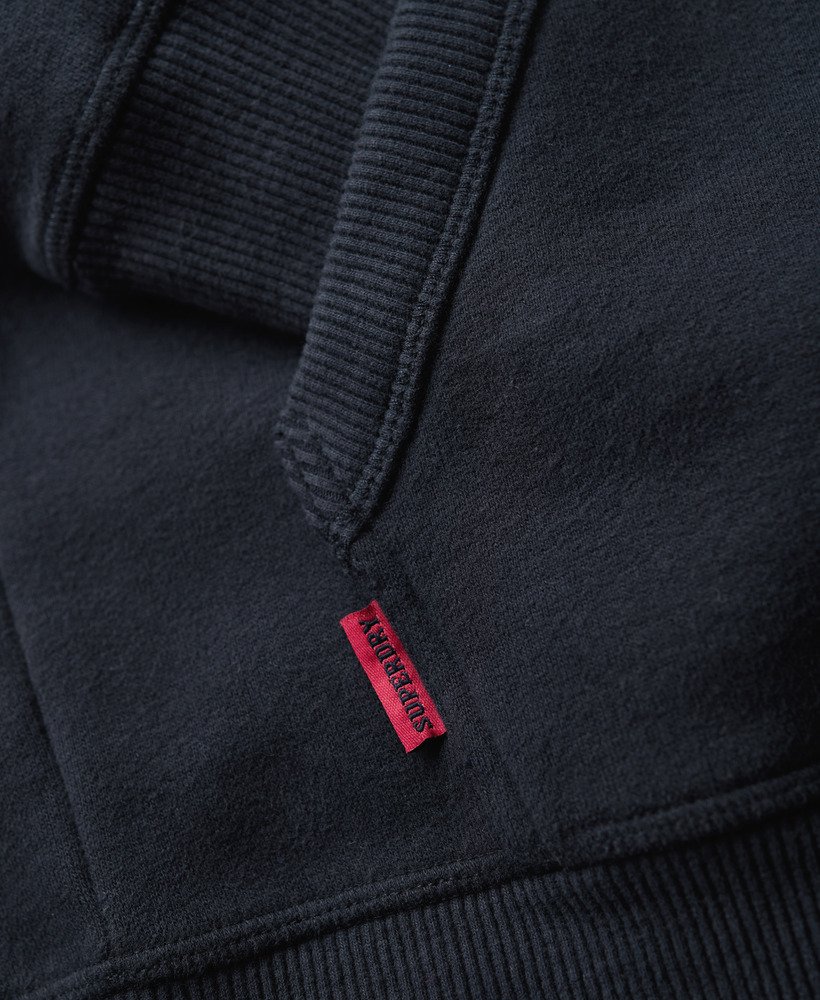 bluza z kapturem essential logo na zamek w kolorze granatowym eclipse
