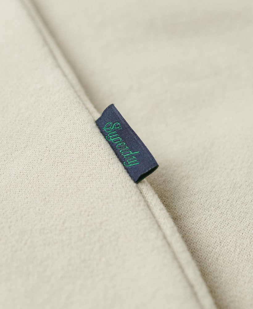 bluza dresowa essential logo zip w kolorze jasnego beżu kamiennego